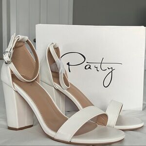 Elegant White Party Heels
